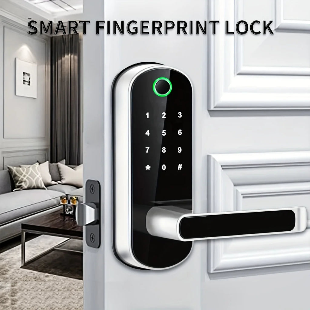 HomeAura Smart Fingerprint Door Lock – Keyless WiFi & App Control