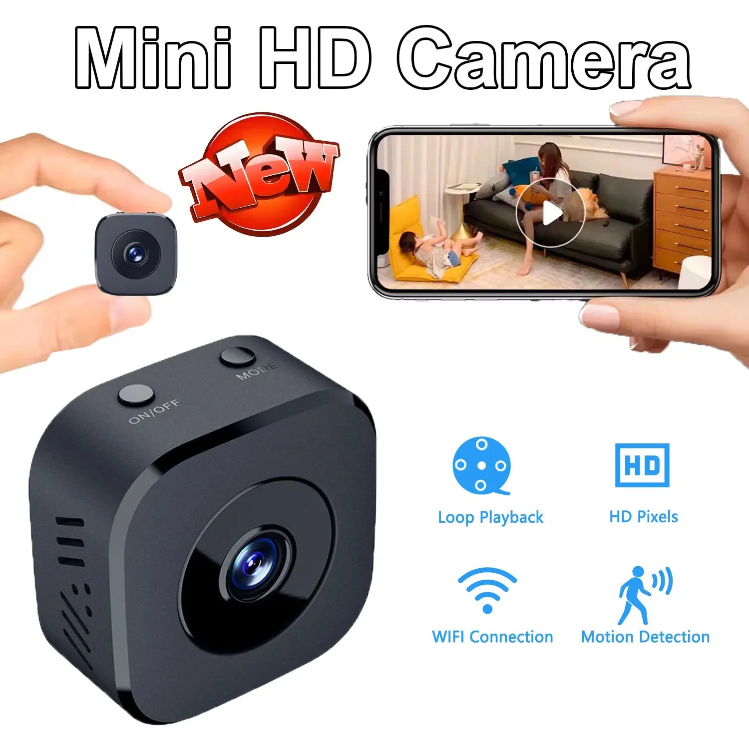 HomeAura™ Smart Security Camera – HD Night Vision & Motion Detection