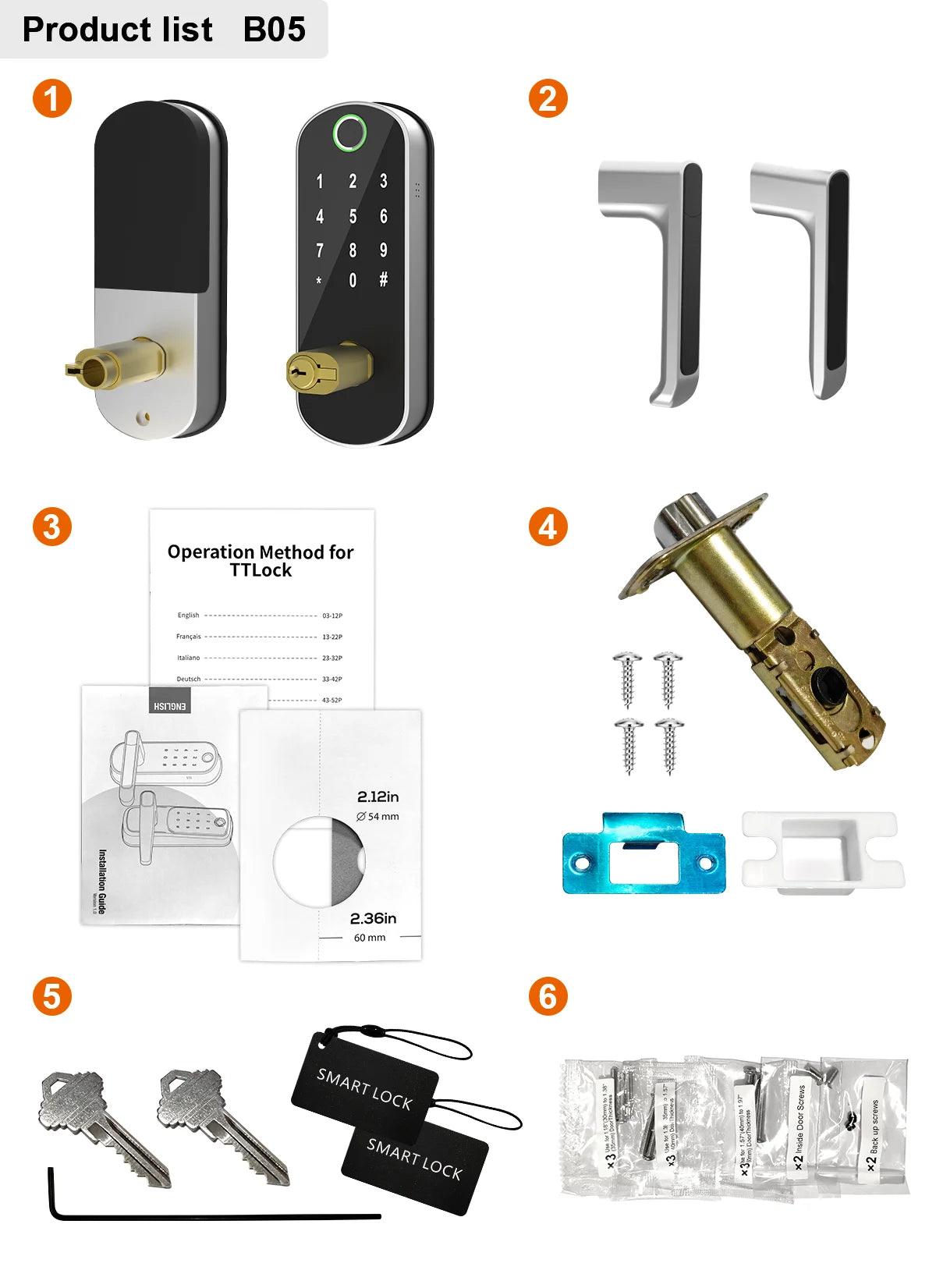HomeAura Smart Fingerprint Door Lock – Keyless WiFi & App Control