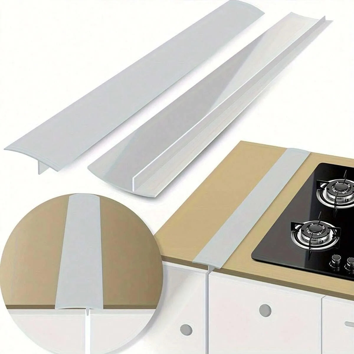 HomeAura Silicone Gap Strip for Stove & Countertop – Kitchen Sealing Strip