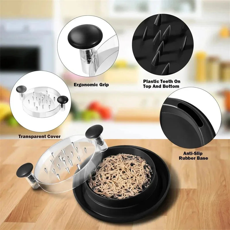 HomeAura Chicken Shredder Tool – Quick Meat Shredder for Chicken, Pork & Beef