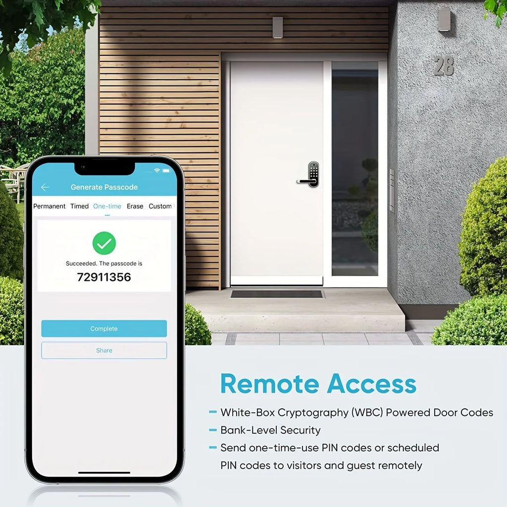 HomeAura Smart Fingerprint Door Lock – Keyless WiFi & App Control