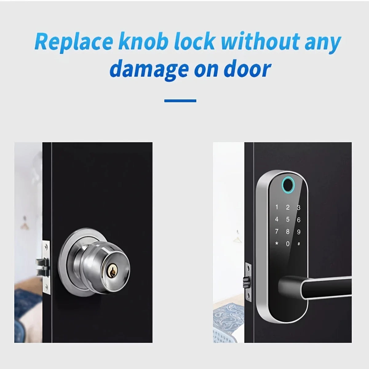 HomeAura Smart Fingerprint Door Lock – Keyless WiFi & App Control