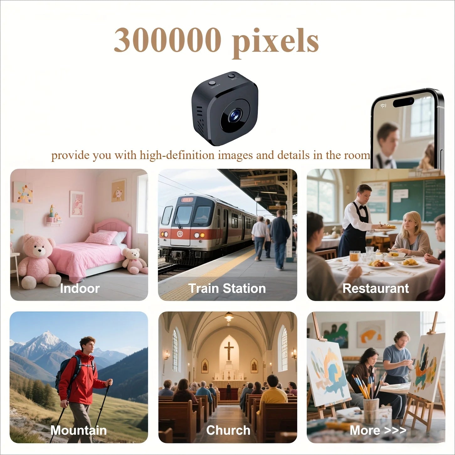 HomeAura™ Smart Security Camera – HD Night Vision & Motion Detection