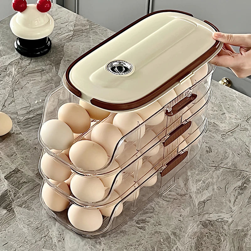 Space-Saving Rolling Egg Organizer