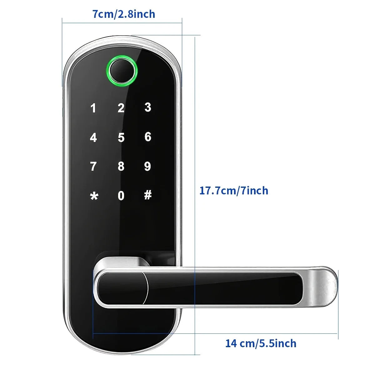 HomeAura Smart Fingerprint Door Lock – Keyless WiFi & App Control